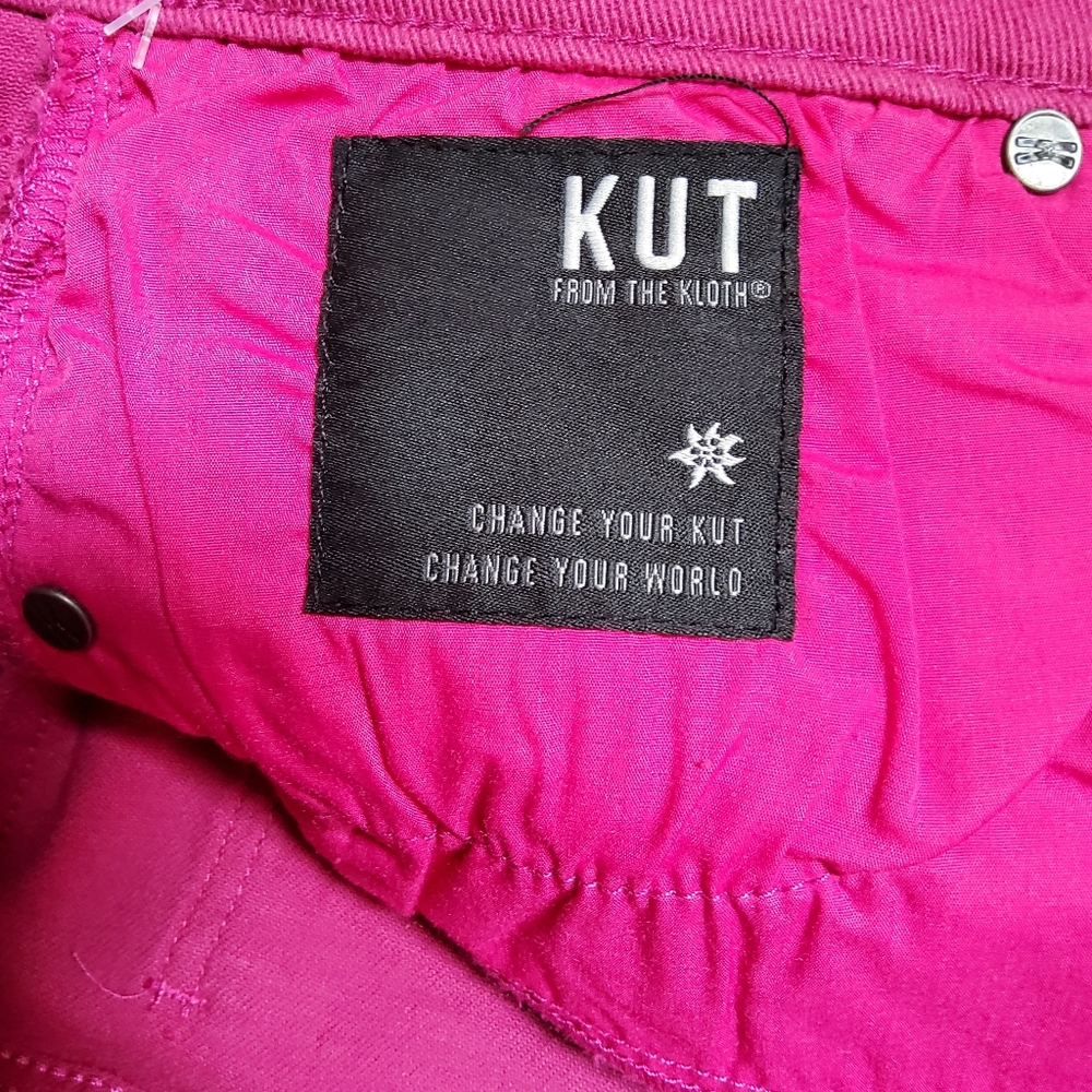 Kut from the Kloth Janne High Waist Shorts Hot Pink Size 6 NWT - Picture 7 of 8